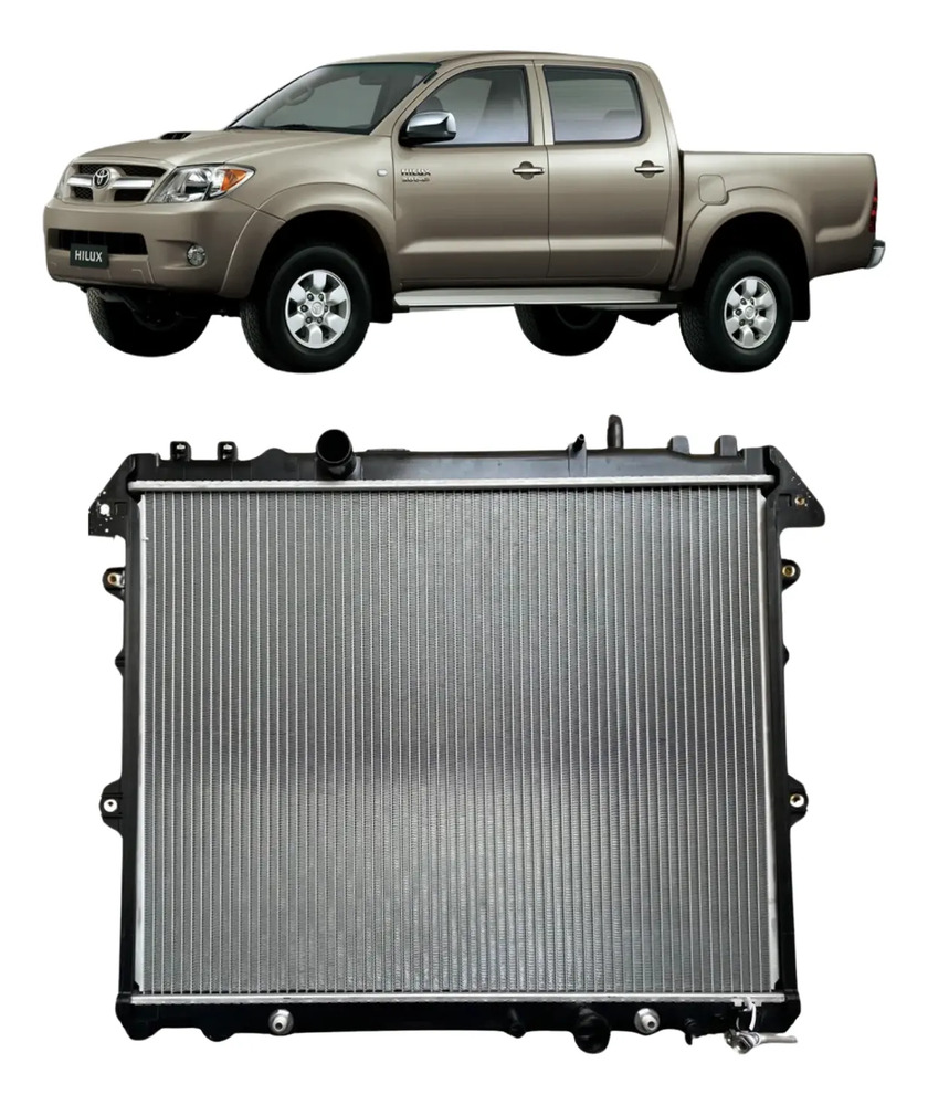 Radiador Toyota Hilux 2.5 Turbo D 4x2 C/a 2006/2015 - Imagen 2